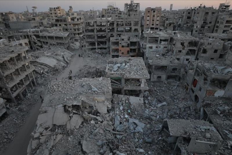 ilustrasi Gaza luluh lantak akibat serbuan tanpa henti Israel/HO-Anadolu/www.aa.com.tr