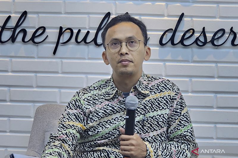 Director general of application control, Teguh Arifiyadi, at the office of the Ministry of Communication and Informatics in Jakarta on June 28, 2024. (ANTARA/Livia Kristianti)