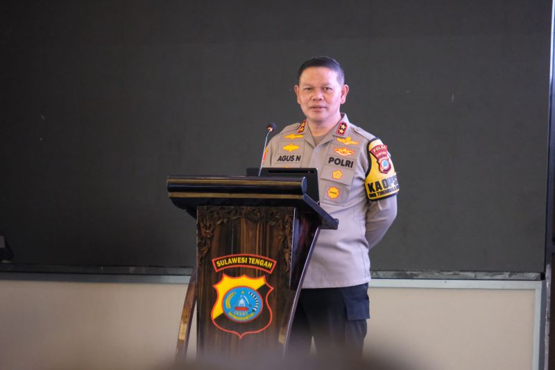 Kapolda Sulteng Irjen Pol. Agus Nugroho. ANTARA/HO-Humas Polda Sulteng