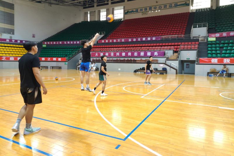 Tim bola basket 3X3 putra Indonesia Hype Supersport berlatih untuk menghadapi turnamen Yunan 3X3 Circuit Dali Stop di China pada 23-25 Agustus 2024. ANTARA/HO-Humas Hype Supersport