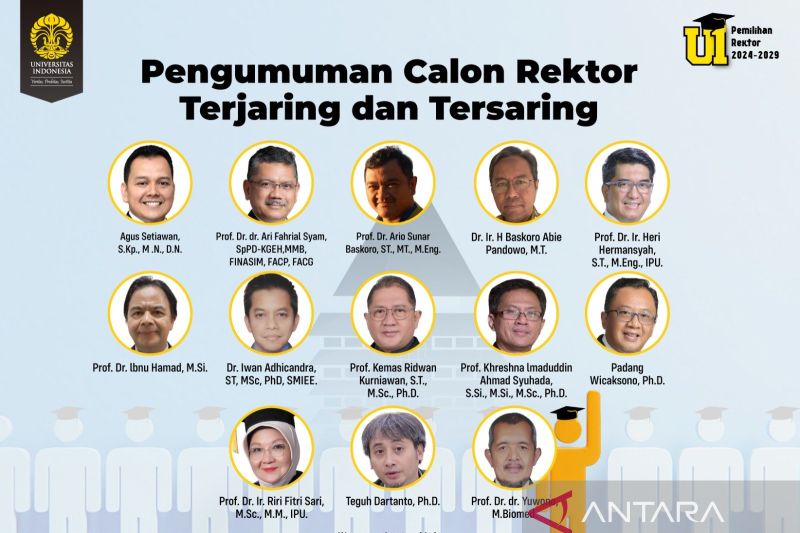 13 bakal calon Rektor UI (ANTARA/ Foto: Humas UI)
