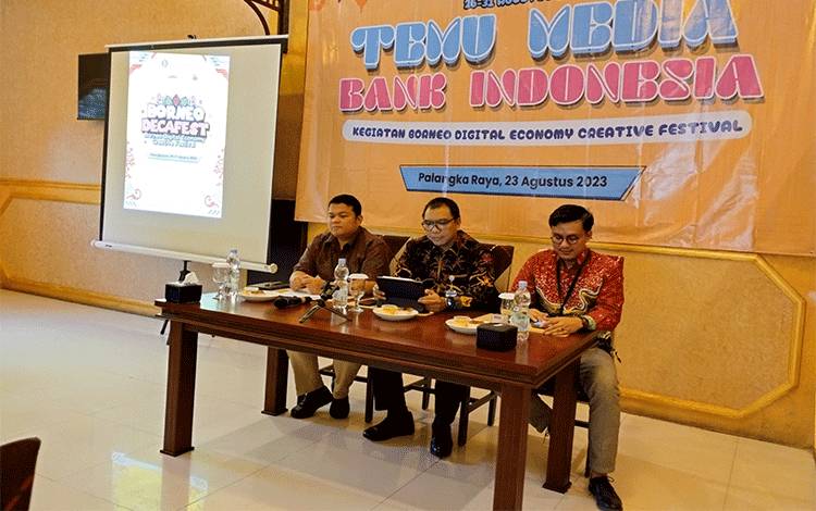 Temu Media Bank Indonesia Kegiatan Borneo Digital Economy Creative Festival pada Jumat, 23 Agustus 2024.(FOTO: TESTI PRISCILLA)