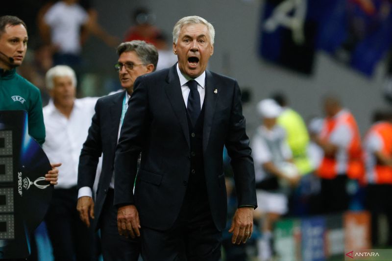 Pelatih Real Madrid Carlo Ancelotti. (AFP/WOJTEK RADWANSKI)