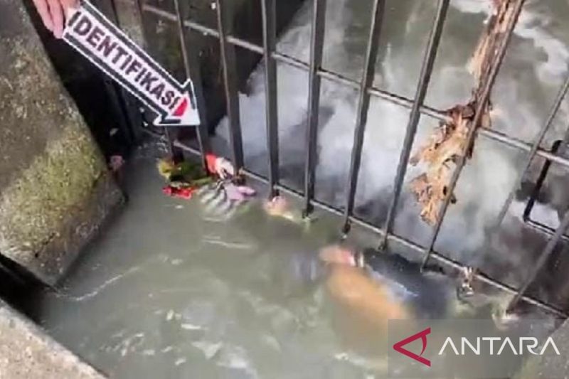 Lokasi penemuan jasad M Yusuf (23) di pintu air PLTA Ubrug Kampung Cikuya, Desa Tenjojaya, Kecamatan Cibadak, Kabupaten Sukabumi, Jabar pada Jumat (23/8/2024). Korban diketahui merupakan warga Kampung Bantarmuncangwetan, RT 02/09, Desa Sekarwangi, Kecamatan Cibadak, Kabupaten Sukabumi. ANTARA/Aditya Rohman