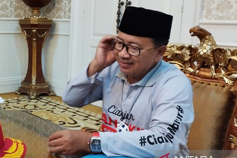 Bupati Kabupaten Cianjur, Jawa Barat Herman Suherman.(ANTARA/Ahmad Fikri). (Ahmad Fikri)