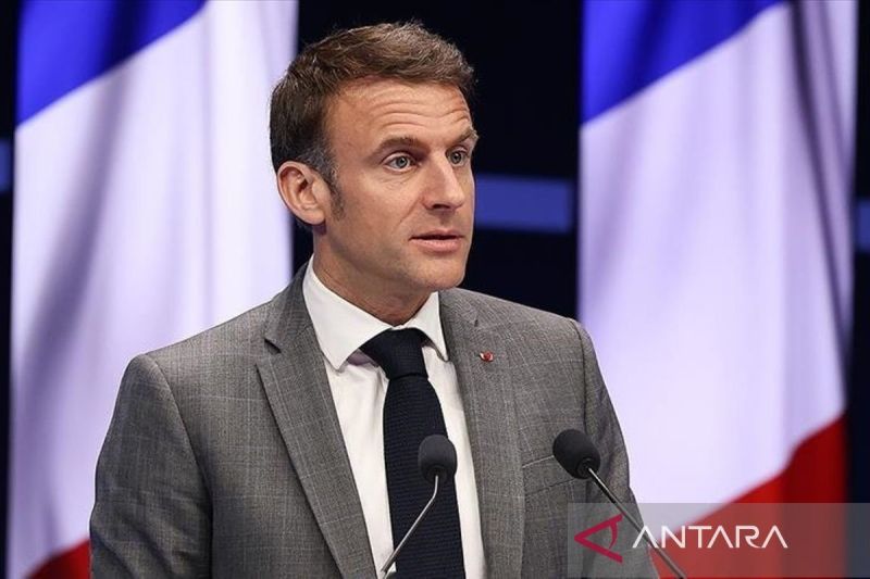 Presiden Prancis Emmanuel Macron. ANTARA/Anadolu/PY