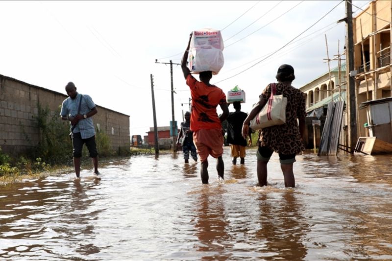 ilustrasi banjir di Nigeria. ANTARA/Anadolu/PY