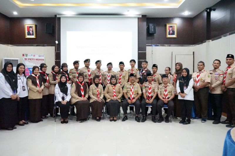 BKKBN Perwakilan Provinsi Riau saat menyosialisasikan pendidikan kependudukan kepada Kwarda Pramuka di Pekanbaru, Selasa (27/8/2024). ANTARA/HO-Humas BKKBN Riau.