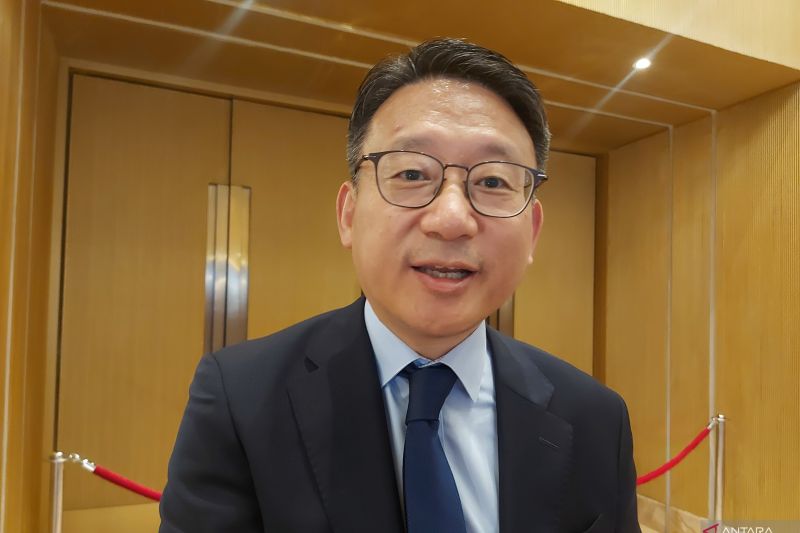 Wakil Duta Besar Korea untuk Indonesia Park Soo-deok berbicara di sela-sela Forum Kemitraan Ekonomi Indonesia-Korea yang digelar di Jakarta, Rabu (28/8/2024). (ANTARA/Katriana)