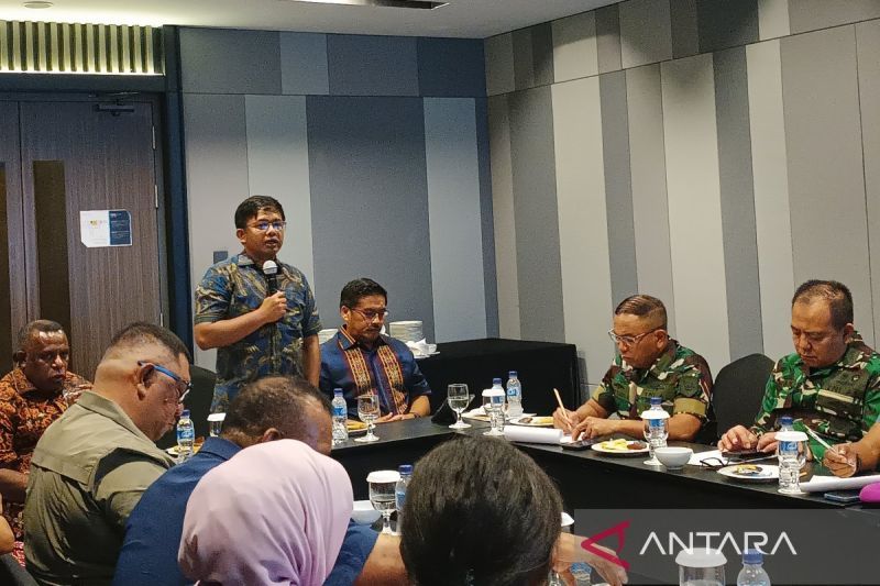 Ketua Divisi Teknis KPU RI Idham Holik saat menjadi narasumber pada diskusi pelaksanaan Pilkada 2024 di Sorong, Papua Barat Daya, Kamis (29/8/2024). ANTARA/Khaerul Izan