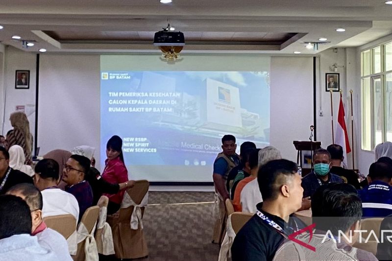 Pembukaan pemeriksaan tes kesehatan calon daerah untuk 11 paslon di RSBP Batam, Kamis(31/08/2024).(ANTARA/Amandine Nadja)