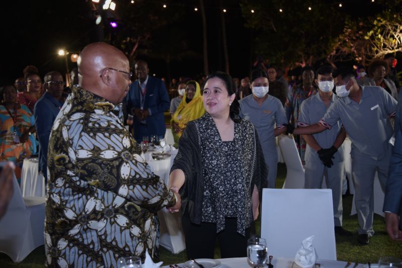 Ketua DPR RI Puan Maharani menyambut delegasi Forum Parlemen Indonesia-Afrika (IAPF) di Nusa Dua, Badung, Bali, Sabtu (31/8/2024). ANTARA/HO-DPR