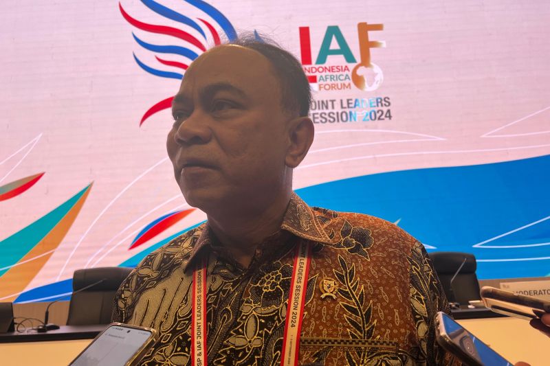 Communication and Informatics Minister Budi Arie Setiadi during the 2nd Indonesia-Africa Forum (IAF) and the High-Level Forum on Multi-Stakeholder Partnerships (HLF MSP) in Bali on September 1, 2024. (ANTARA/Putu).