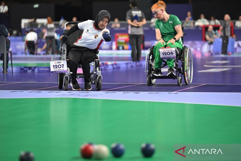 Atlet boccia Indonesia Gischa Zayana menyumbang medali perunggu di Paralimpiade 2024. (ANTARA/X/jokowi)