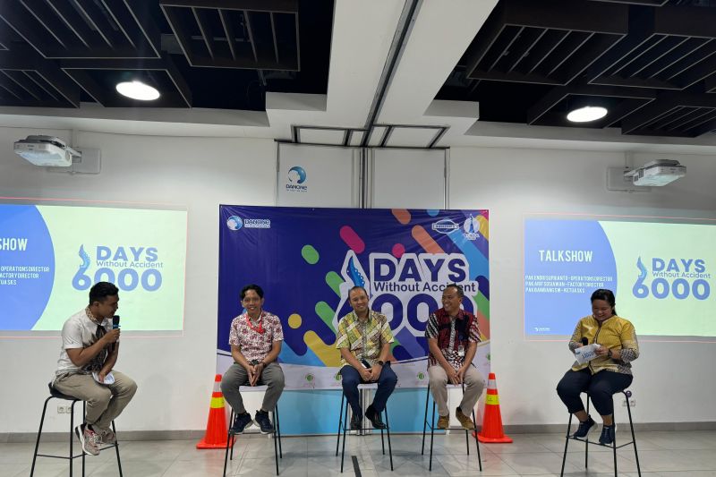 Acara perayaan pencapaian 6000 hari tanpa kecelakaan kerja di Pabrik Danone Specialized Nutrition (SN) Indonesia di Sentul, Bogor Jawa Barat. ANTARA/HO-Danone Indonesia.