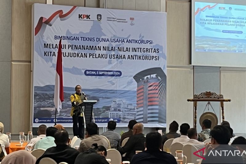 KPK RI gelar bimbingan teknis (bimtek) anti korupsi bagi para pelaku usaha di Kepri (ANTARA/Jessica)