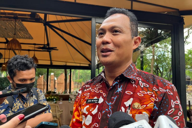 Plh. Kepala Pusat Penerangan Kementerian Dalam Negeri Aang Witarsa Rofik usai Media Gathering Penyelenggaraan PON XXI Aceh-Sumut 2024 di kawasan Gelora Bung Karno (GBK), Jakarta, Selasa (3/9/2024). (ANTARA/Narda Margaretha Sinambela)