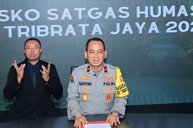 Karo PID Divisi Humas Polri sekaligus Kasatgas Humas Ops Tribrata Jaya 2024 Brigjen Pol Tjahyono Saputro. ANTARA/HO-Divisi Humas Polri