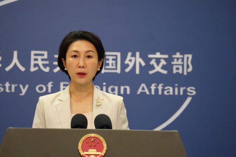 Juru Bicara Kementerian Luar Negeri China Mao Ning dalam konferensi pers di Beijing, China pada Rabu (4/9/2024) (ANTARA/Desca Lidya Natalia)