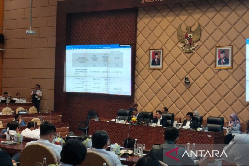 Suasana Rapat Kerja antara Menteri Perhubungan Budi Karya Sumadi dengan Komisi V DPR RI di Jakarta, Senin (9/9/2024). ANTARA/Aji Cakti