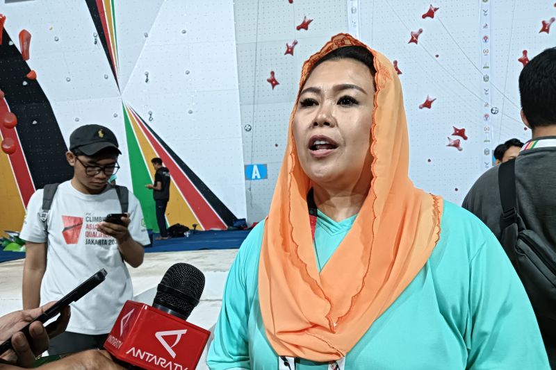 Ketua Umum Federasi Panjat Tebing Indonesia (FPTI) Yenny Wahid. (ANTARA/Zuhdiar Laeis)
