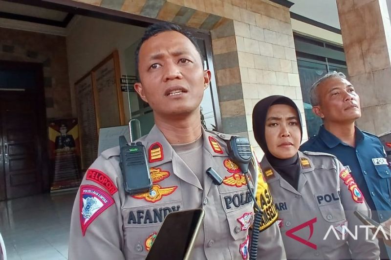 Kepala Satlantas Polres Kediri Kota AKP Afandy Dwi Takdir di Kediri, Jawa Timur. ANTARA/ Asmaul