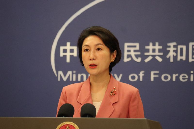 Juru Bicara Kementerian Luar Negeri China Mao Ning dalam konferensi pers di Beijing, China, Rabu (11/9/2024) (ANTARA/Desca Lidya Natalia)