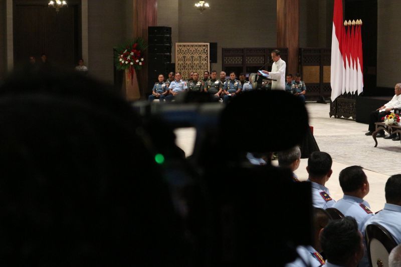 Presiden Joko Widodo di Istana Negara IKN, Kalimantan Timur, Kamis (12/9/2024). ANTARA/Rangga Pandu Asmara Jingga