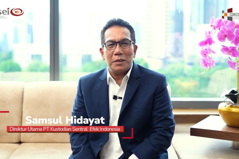 Direktur Utama PT Kustodian Sentral Efek Indonesia (KSEI) Samsul Hidayat. ANTARA/HO-KSEI