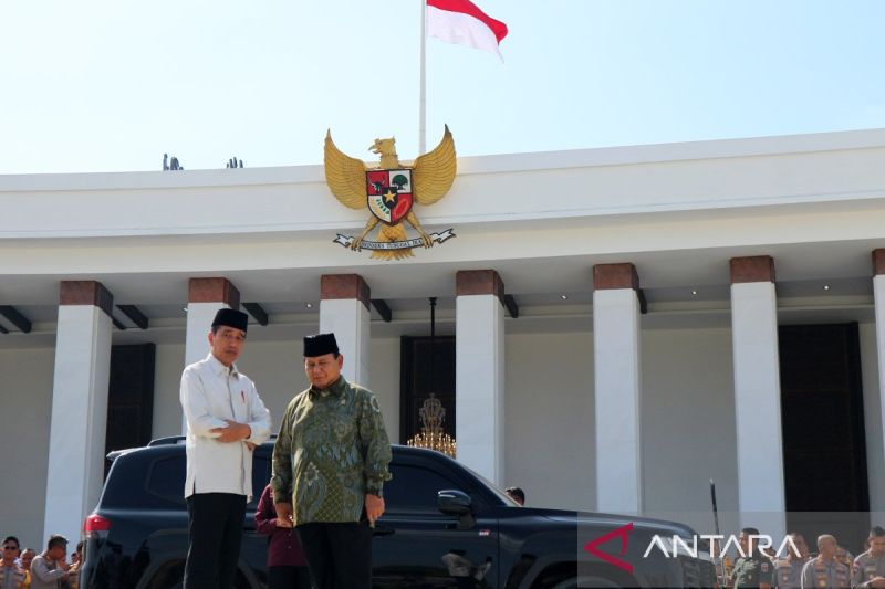 President Joko Widodo (Jokowi) and President-elect Prabowo Subianto at the State Palace in IKN Nusantara, East Kalimantan, on Thursday (September 12, 2024). (ANTARA/Rangga)