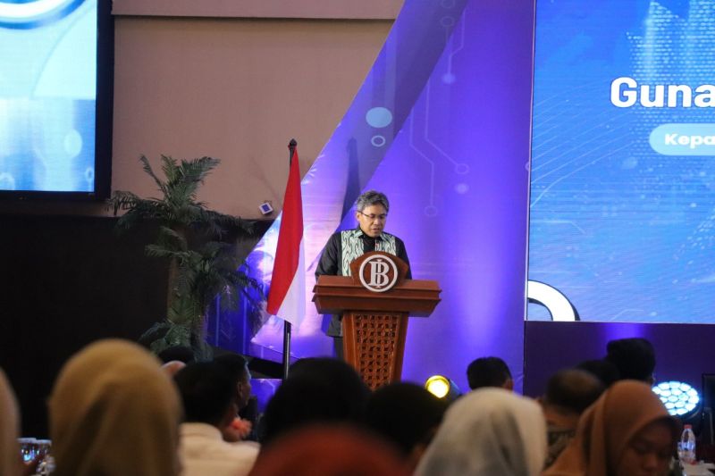 Kepala BI Perwakilan Sulbar Gunawan Purbowo pada forum ekonomi dan penanaman investasi Provinsi Sulawesi Barat (Sulbar), Jumat (13/9/2024) ANTARA Foto/HO Humas BI Sulbar
