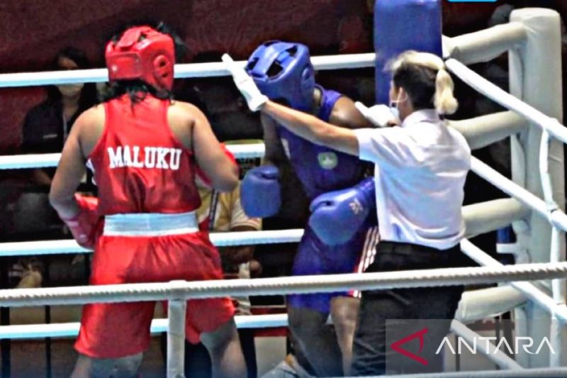 Pertandingan tinju di PON XXI Aceh-Sumut 2024 (Antara/HO-Pertina)