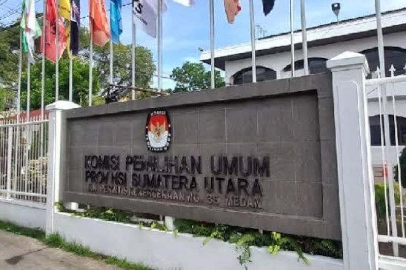 Kantor Komisi Pemilihan Umum (KPU) Provinsi Sumatera Utara. ANTARA/Anggi Luthfi Panggabean.