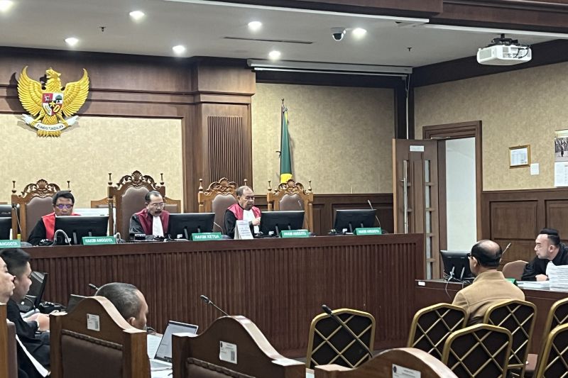 Sidang pembacaan nota pembelaan (pleidoi) terdakwa Hakim Agung nonaktif Gazalba Saleh di Pengadilan Tindak Pidana Korupsi (Tipikor), Jakarta, Selasa (17/9/2024). ANTARA/Putu Indah Savitri