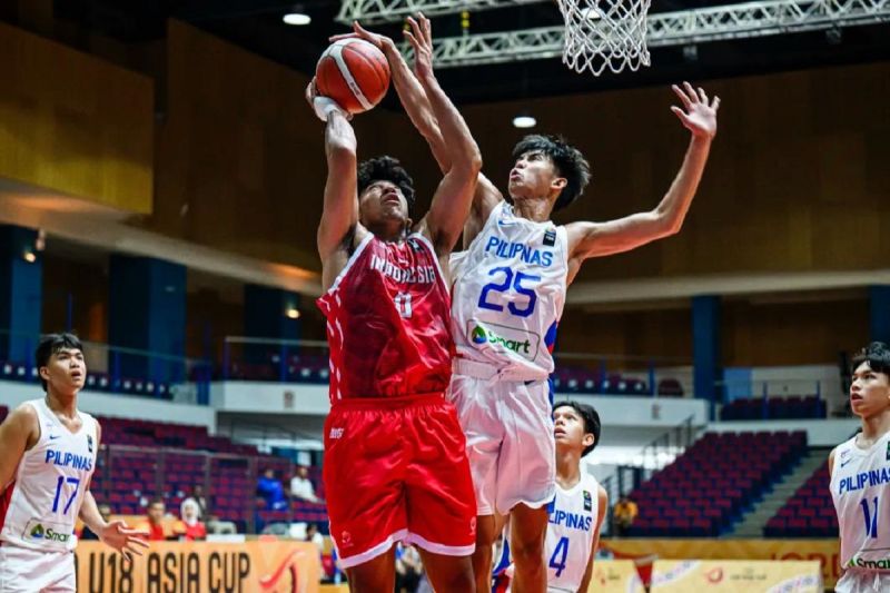 Timnas Basket U18 Indonesia kalah 48-75 dari Filipina di ajang FIBA U18 Asia Cup di Yordania. ANTARA/HO-Perbasi