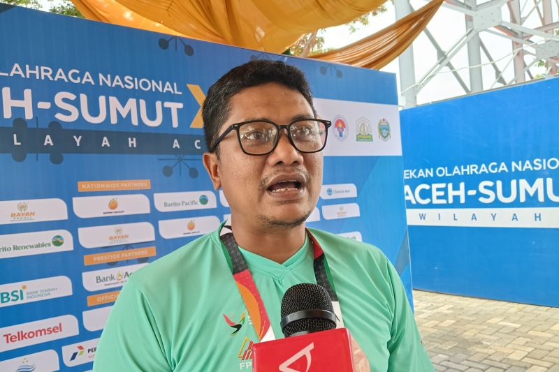 Presiden Juri Cabang Olahraga Panjat Tebing PON XXI Aceh-Sumut Anugrah Agung Karokaro. (ANTARA/Zuhdiar Laeis)