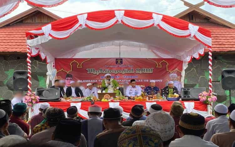 Warga Binaan Lapas Kelas IIB Sampit meggelar acara Maulid Nabi Muhammad SAW 1446 H. (FOTO: IST)