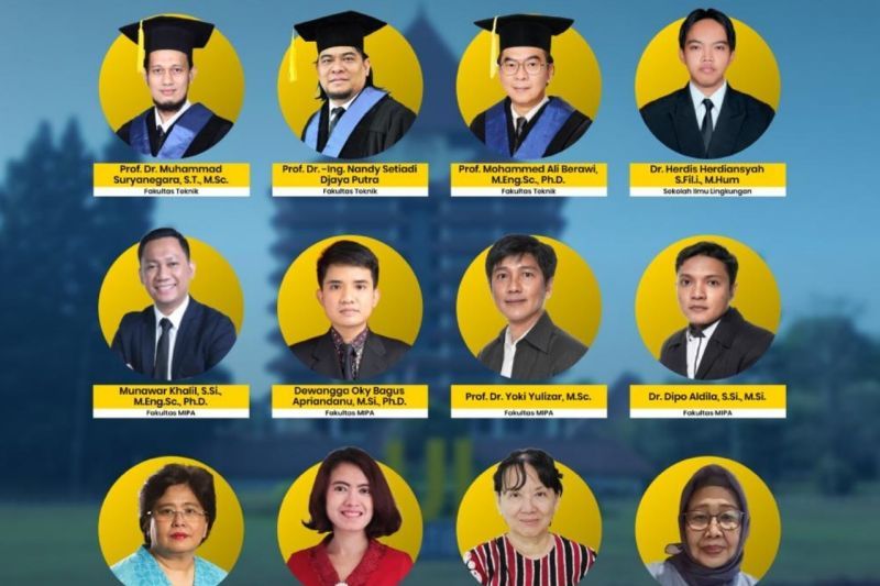 Tiga belas peneliti UI dalam daftar "Top 2% Scientist Worldwid 2024" versi Stanford University (ANTARA/HO-Humas UI)
