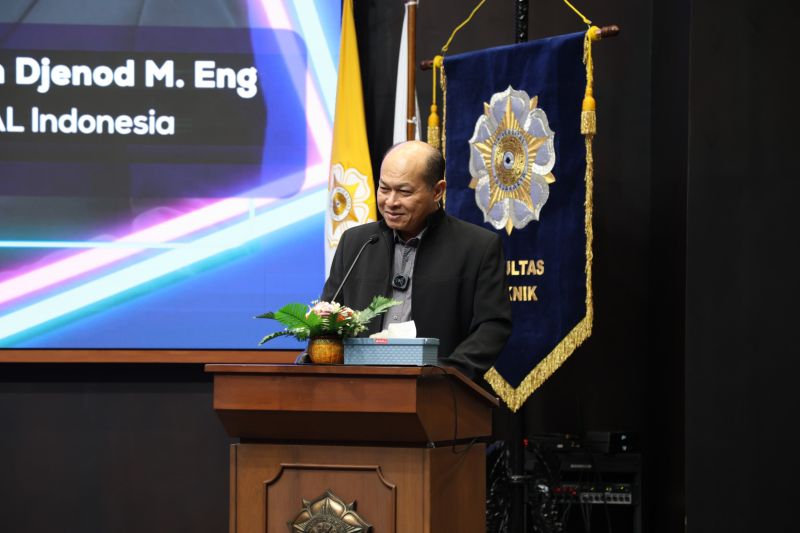 Direktur Utama PT PAL Indonesia Kaharuddin Djenod dalam acara "PAL Goes to Campus" di Universitas Gadjah Mada (UGM), Sleman, D.I. Yogyakarta, Selasa (24/9/2024). ANTARA/HO-PT PAL Indonesia