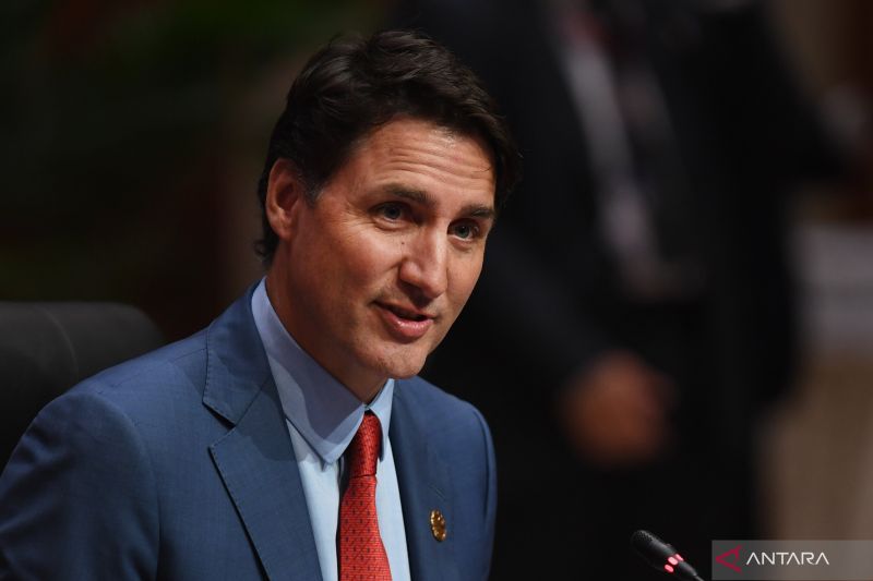 Perdana Menteri Kanada Justin Trudeau menyampaikan pandangannya dalam KTT ASEAN-Kanada di Jakarta, Rabu (6/9/2023). ANTARA FOTO/Media Center KTT ASEAN 2023/Akbar Nugroho Gumay/foc. (ANTARA FOTO/AKBAR NUGROHO GUMAY)