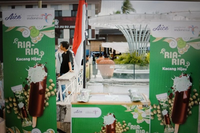 Peluncuran es krim Aice Ria Ria Kacang Hijau di Bali. ANTARA/HO-Aice