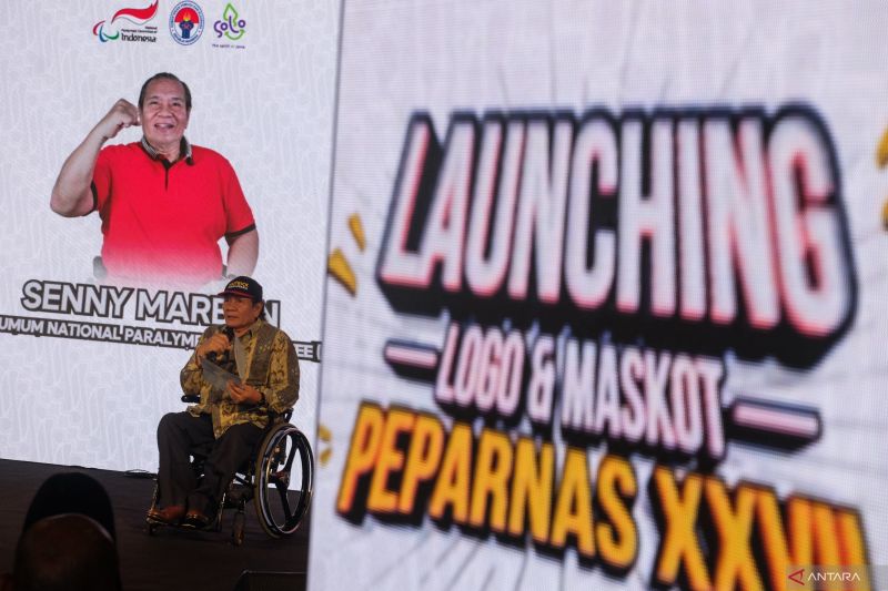 Archive photoIndonesian National Paralympics Committee (NPS) chairperson Senny Marbun delivers a speech during the launch of the logo and mascot of the 2024 National Paralympic Week in Solo, Central Java, on July 17, 2024. ANTARAFOTO/Maulana Surya/foc. (ANTARA FOTO/Maulana Surya)