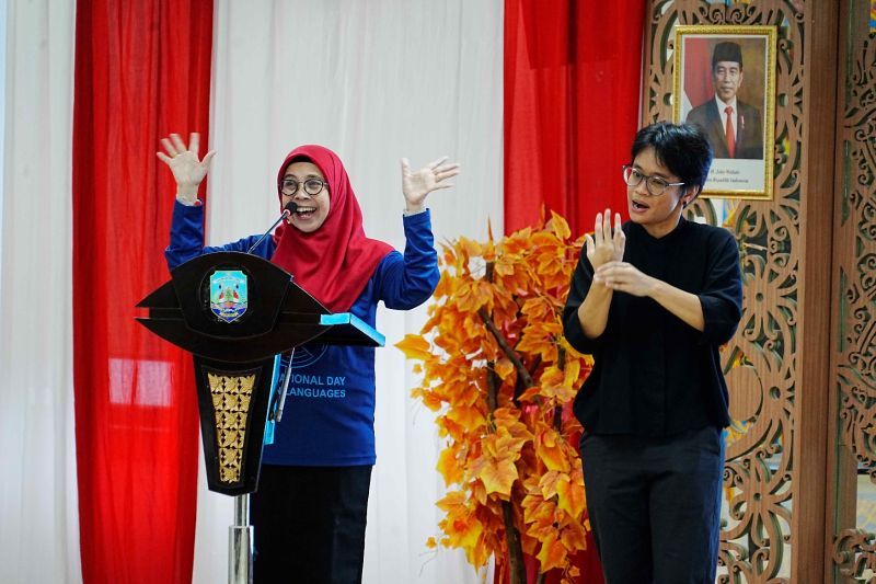 Seminar Hari Bahasa Isyarat International (HBBI) yang diselenggarakan di Tanjung Selor, Bulungan, Rabu (25/9/2024). (ANTARA/HO-DKISP Kaltara)
