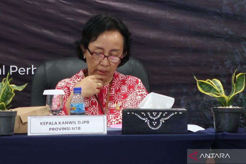 Kepala DJPb Nusa Tenggara Barat Ratih Hapsari Kusumawardani memaparkan kinerja APBN dan APBD melalui konferensi pers ALCo Regional NTB di Mataram, Kamis (26/9/2024). ANTARA/Sugiharto Purnama