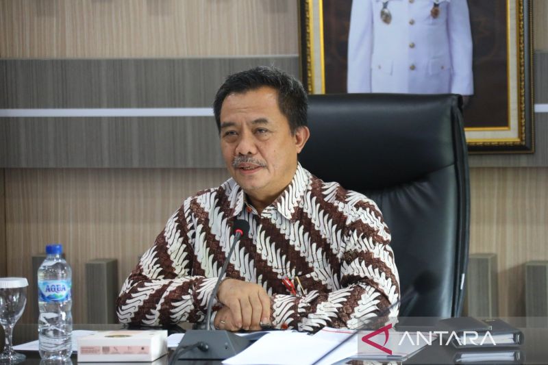 Kepala BSKDN Kementerian Dalam Negeri Yusharto Huntoyungo dalam arahannya secara virtual dari Ruang Video Conference BSKDN, Jakarta, Kamis (26/9/2024). ANTARA/HO-Puspen Kemendagri