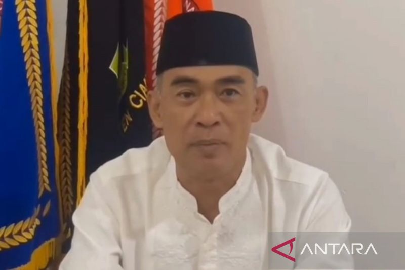 Kepala Pelaksana Badan Penangulanggan Bencana Kabupaten Cianjur Asep Sukma Wijaya.(ANTARA/Ahmad Fikri). (Ahmad Fikri)