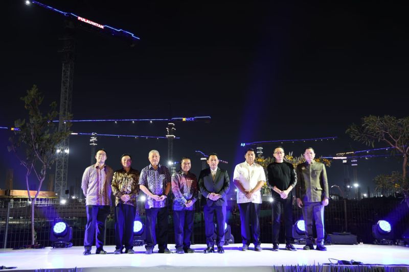 The launching of the Nusantara International Convention and Exhibition (NICE) construction in PIK 2, Tangerang, Banten, on September 28, 2024. (ANTARA/Pemprov Banten).