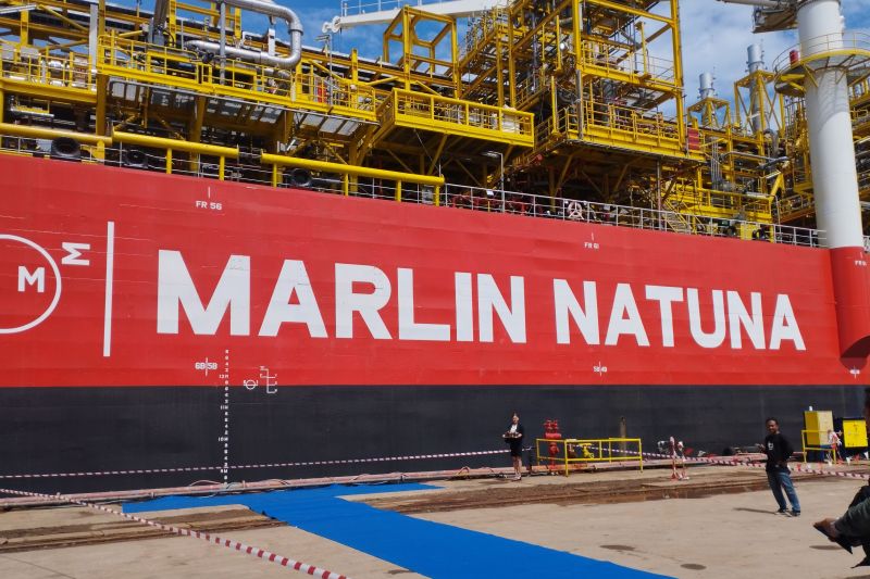 Floating Production Storage and Offloading (FPSO) Marlin Natuna. FPSO Marlin Natuna merupakan proyek konversi kapal tanker pertama menjadi FPSO di Indonesia. ANTARA/Benardy Ferdiansyah