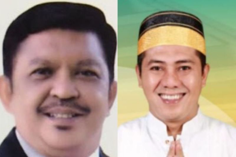 Legislator DPR RI asal Sulawesi Selatan H Azikon Southan dan H Syamsu Rizal, MI (kri) dan H Syamsul Rizal (kanan) keduanya Dapil I Sulsel. Antara (dok.pri)