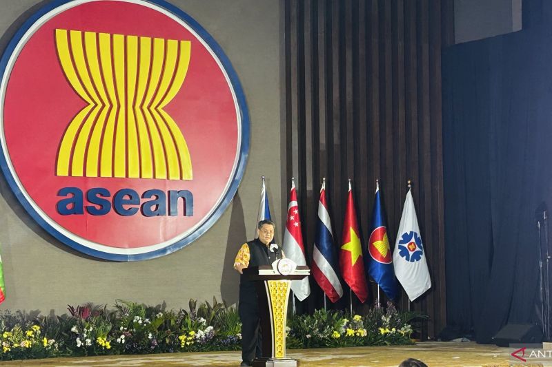 Direktur Eksekutif ASEAN Foundation, Piti Srisangnam dalam AI Opportunity Southeast Asia Forum di Sekretariat ASEAN, Jakarta, Rabu (2/10/2024). (ANTARA/Kuntum Riswan.)